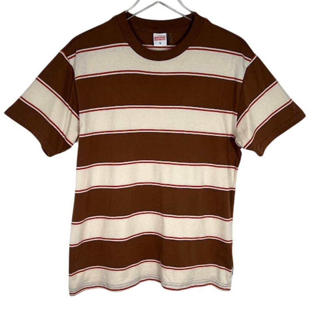 Birdwell Beach Britches Lowers Yarn-Dyed Knit Shirt S Bombay Brown Tee